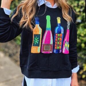Queen of Sparkles Colorful Bottle Design Women's Sweatshirt XXL